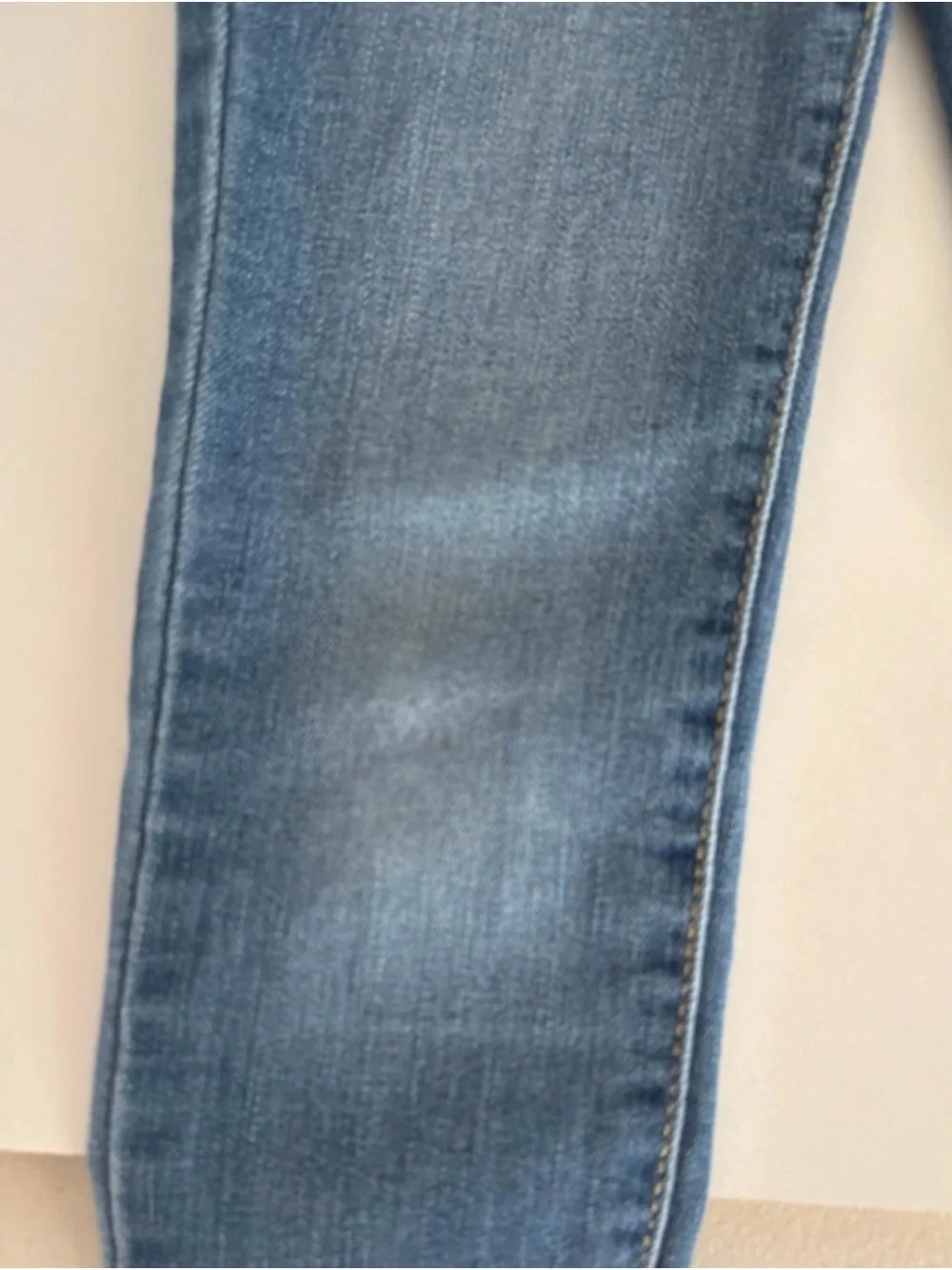 Girl Denim Joggers Trio with Pink Waistband and Silver Bow 3-pieces 5/6